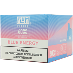 Flum Pebble Blue Energy 10 Pack flum, pebble, disposable, vape, disposable vape, nicotine, 50mg, blue, energy, blue energy, 6000, puffs, 6000 puffs, rechargeable