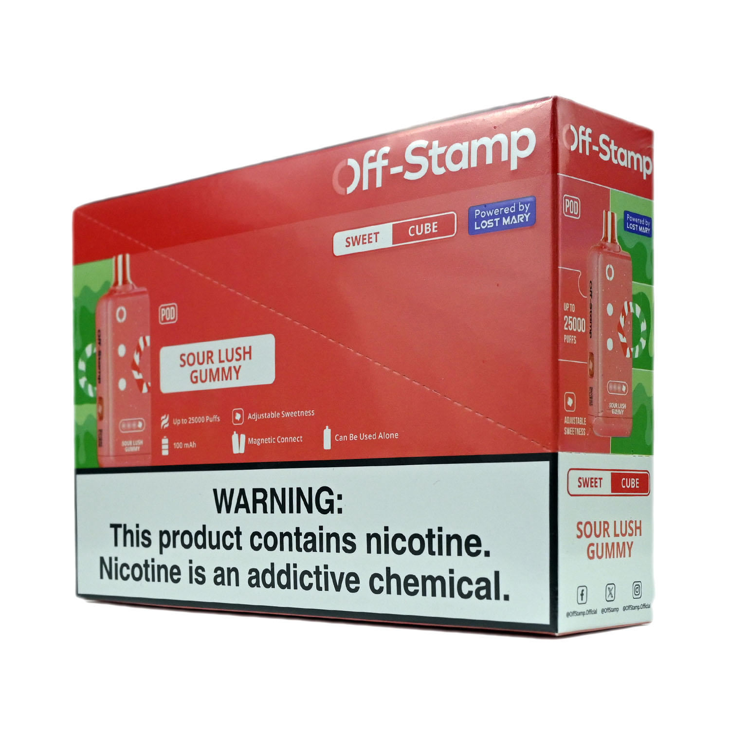 Off-Stamp Cube Pods - Sour Lush Gummy - 5PK 